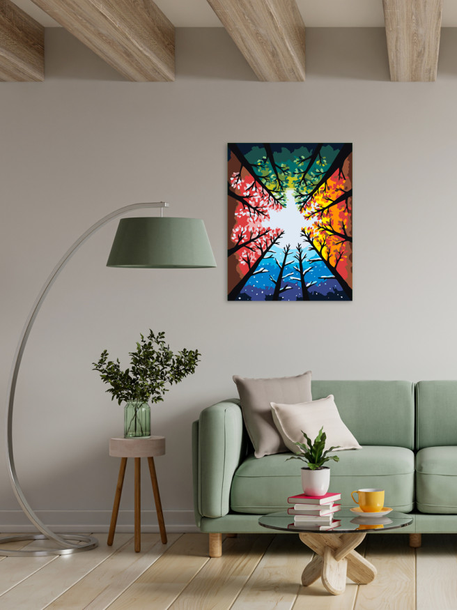 Raqamlar bo&amp;#039;yicha rasm &amp;quot;O&amp;#039;rmonda to&amp;#039;rt fasl&amp;quot;