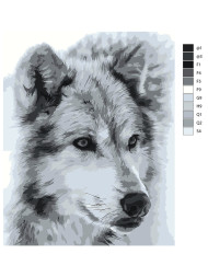 Raqamlar bo'yicha rasm "Yakka bo'ri"