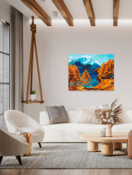 Raqamlar bo&#039;yicha rasm &quot;Tog&#039; landshafti&quot;