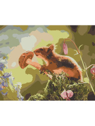 Raqamlar bo&#039;yicha rasm &quot;Qo&#039;ziqorinli sichqoncha&quot;