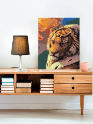 Raqamlar bo'yicha rasm "Oltin tojli sher"