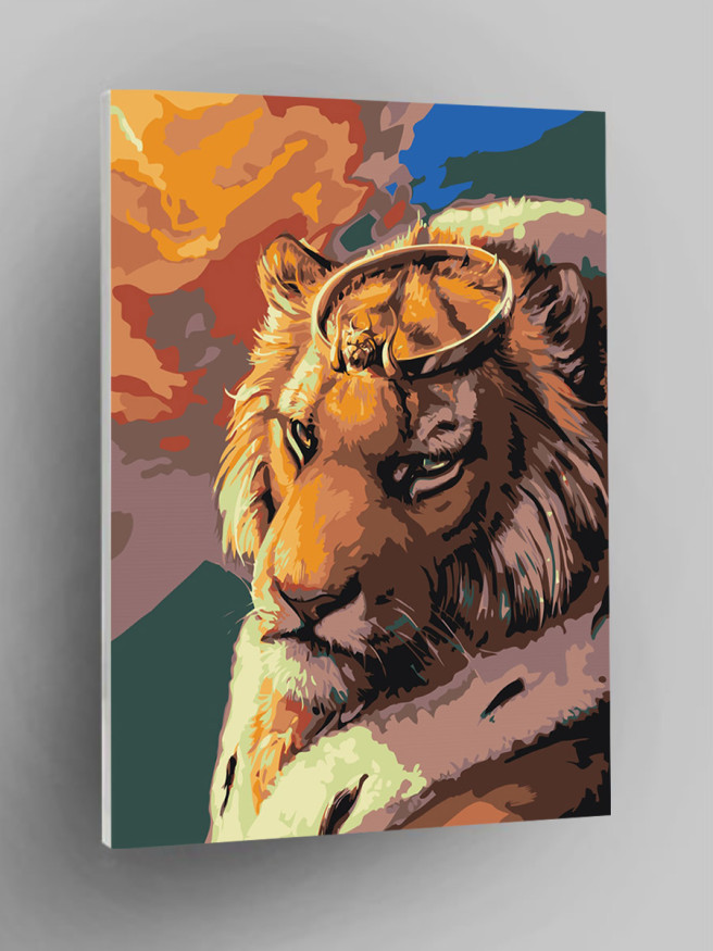 Raqamlar bo&amp;#039;yicha rasm &amp;quot;Oltin tojli sher&amp;quot;