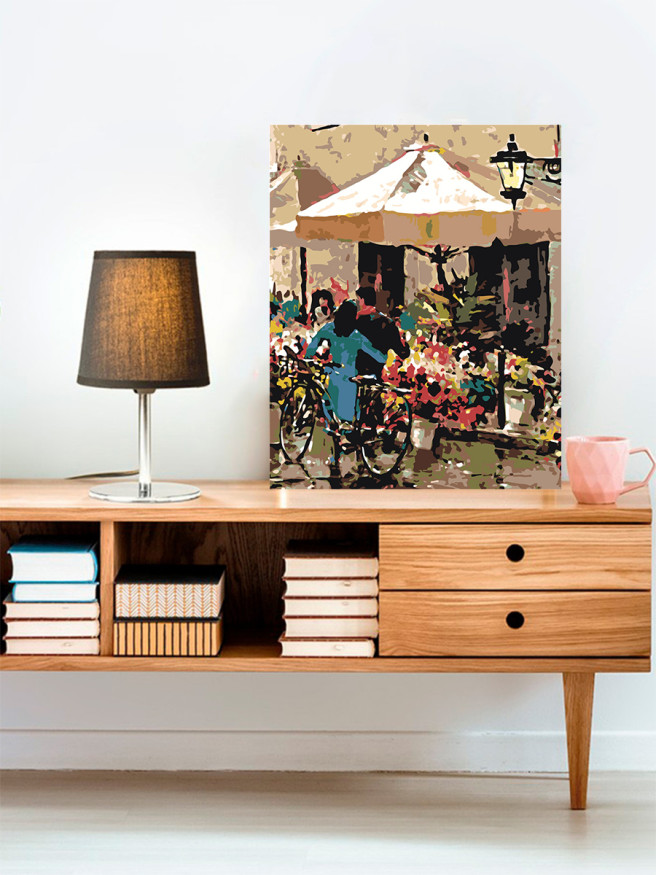 Raqamlar bo&amp;#039;yicha rasm &amp;quot;Velosipedli qiz&amp;quot;