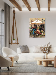 Картина по номерам &amp;quot;Девушка с велосипедом&amp;quot;