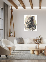 Raqamlar bo&#039;yicha rasm &quot;Yo&#039;lbars bolasi bilan yo&#039;lbars&quot;