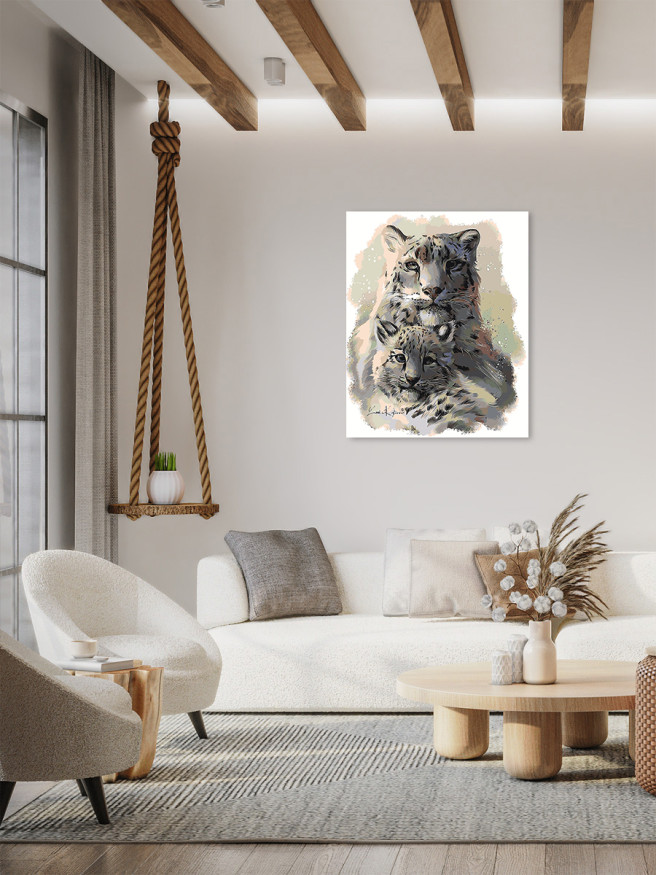 Raqamlar bo&amp;#039;yicha rasm &amp;quot;Yo&amp;#039;lbars bolasi bilan yo&amp;#039;lbars&amp;quot;