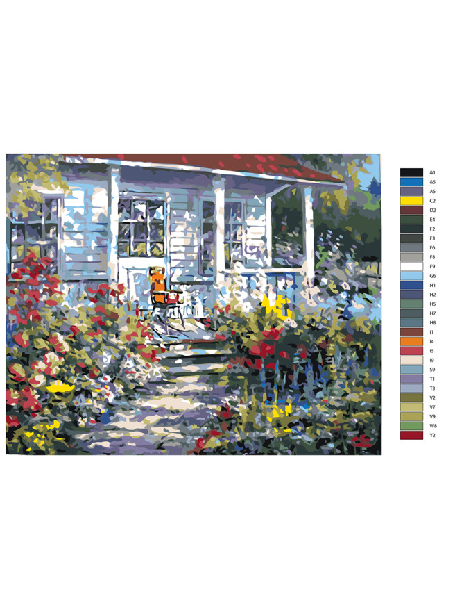 Raqamlar bo&amp;#039;yicha rasm &amp;quot;Uydagi bog&amp;quot;