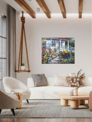 Raqamlar bo'yicha rasm "Uydagi bog"