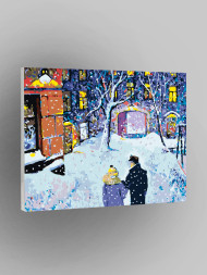 Raqamlar bo&#039;yicha rasm &quot;Qor yog&#039;ishi&quot;