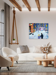 Raqamlar bo&#039;yicha rasm &quot;Qor yog&#039;ishi&quot;