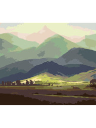 Raqamlar bo&#039;yicha rasm &quot;Tog&#039; oldida&quot;