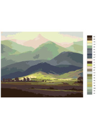 Raqamlar bo&#039;yicha rasm &quot;Tog&#039; oldida&quot;