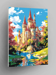 Raqamlar bo&#039;yicha rasm &quot;Qal&#039;a yaqinidagi tabiat&quot;