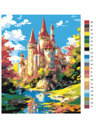 Raqamlar bo&#039;yicha rasm &quot;Qal&#039;a yaqinidagi tabiat&quot;