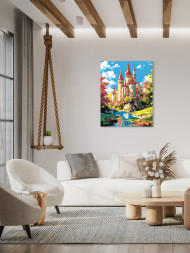 Raqamlar bo&#039;yicha rasm &quot;Qal&#039;a yaqinidagi tabiat&quot;