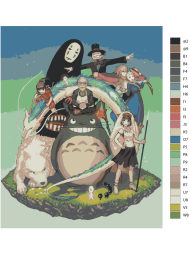 Raqamlar bo'yicha rasm "Hayao Miyazaki anime"