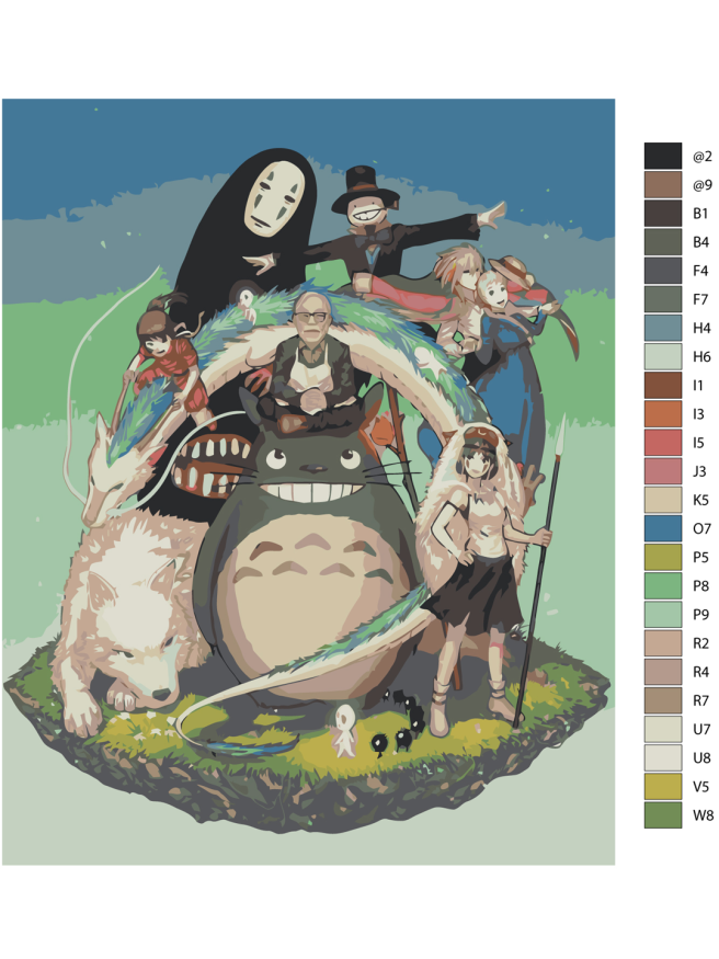 Картина по номерам &amp;quot;Аниме Хаяо Миядзаки&amp;quot;