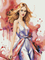 Картина по номерам &amp;quot;Девушка в красивом платье&amp;quot;