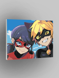 Картина по номерам &amp;quot;Леди Баг и Кот&amp;quot;