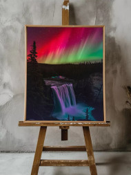 Постер на холсте &amp;quot;Сияние над водопадом&amp;quot;