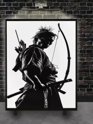 Постер на холсте &amp;quot;Самурай с луком и катаной&amp;quot;