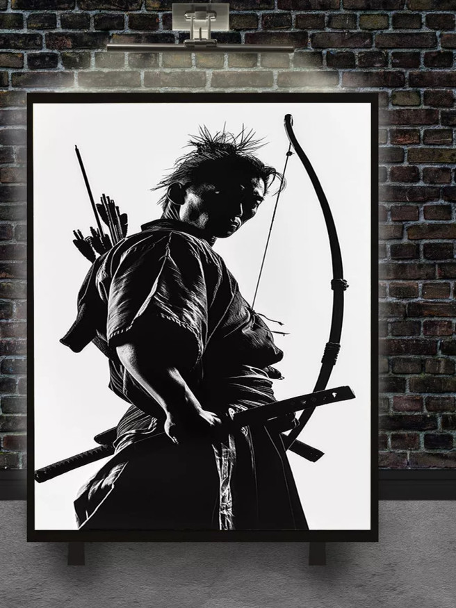 Постер на холсте &amp;quot;Самурай с луком и катаной&amp;quot;