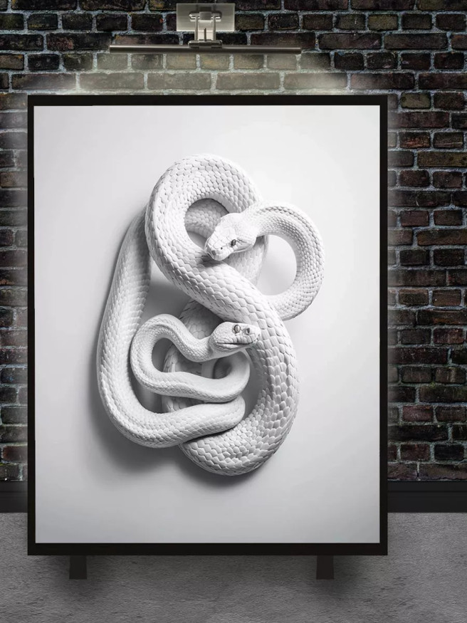 Holstga bosilgan poster &amp;quot;Oq ilonlar&amp;quot;