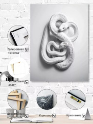 Holstga bosilgan poster &quot;Oq ilonlar&quot;