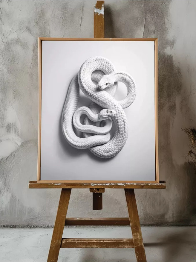 Holstga bosilgan poster &amp;quot;Oq ilonlar&amp;quot;