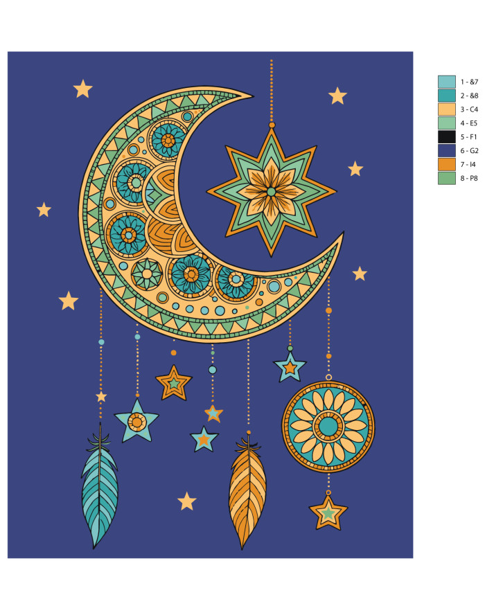 Raqamlar bo‘yicha rasm &amp;quot;Oyli tushlar tutqichi&amp;quot;