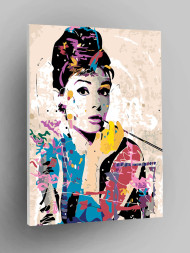 Raqamlar bo&#039;yicha rasm &quot;Odri Xepbernning portreti&quot;