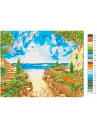 Raqamlar bo'yicha rasm "Dengiz manzarasi"