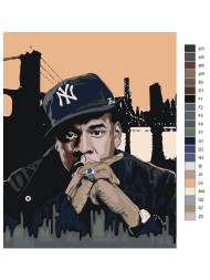 Raqamlar bo&#039;yicha rasm &quot; Jay-Z&quot;