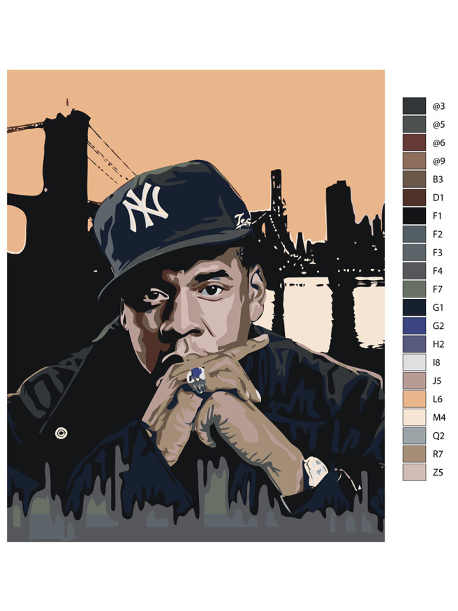 Raqamlar bo&amp;#039;yicha rasm &amp;quot; Jay-Z&amp;quot;