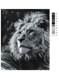 Raqamlar bo&#039;yicha rasm &quot;Qirol sher&quot;