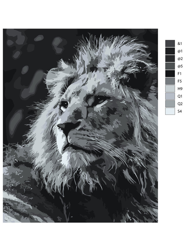 Raqamlar bo&amp;#039;yicha rasm &amp;quot;Qirol sher&amp;quot;