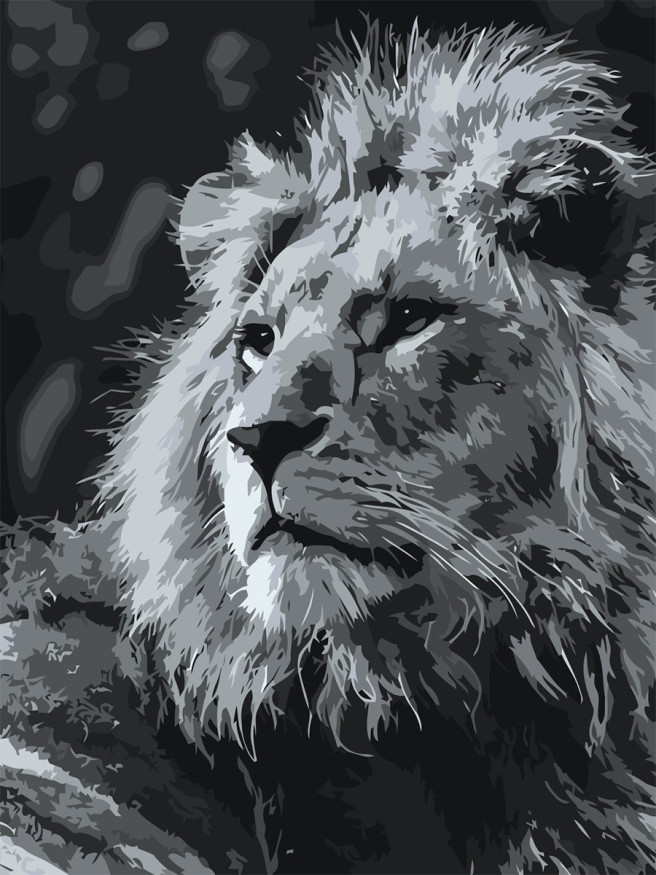 Raqamlar bo&amp;#039;yicha rasm &amp;quot;Qirol sher&amp;quot;