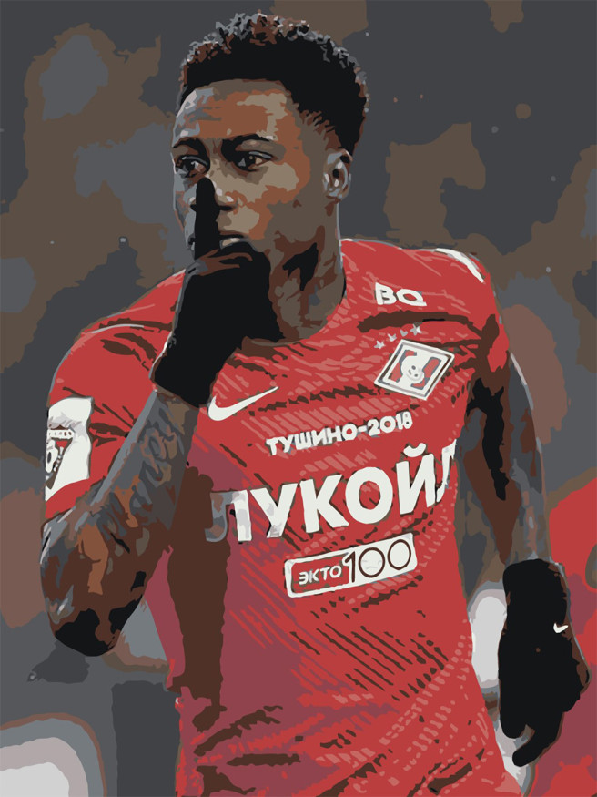 Raqamlar bo&amp;#039;yicha rasm &amp;quot;Futbolchi Kvinsi Promes&amp;quot;