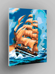 Картина по номерам &amp;quot;Корабль на море&amp;quot;