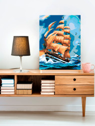 Картина по номерам &amp;quot;Корабль на море&amp;quot;
