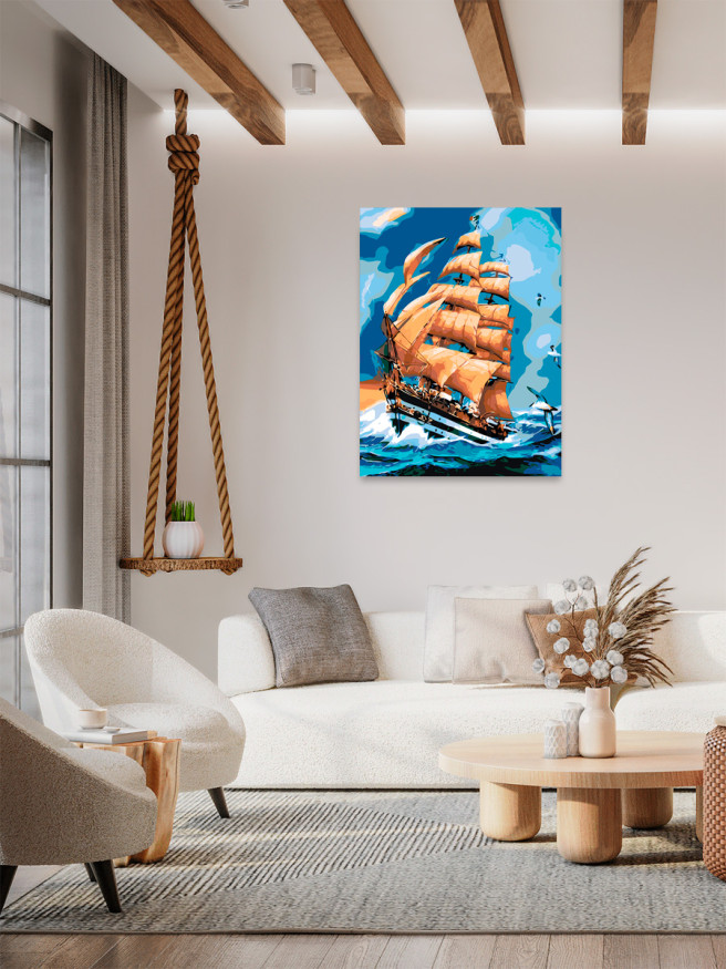 Raqamlar bo&amp;#039;yicha rasm &amp;quot;Dengizdagi kema&amp;quot;