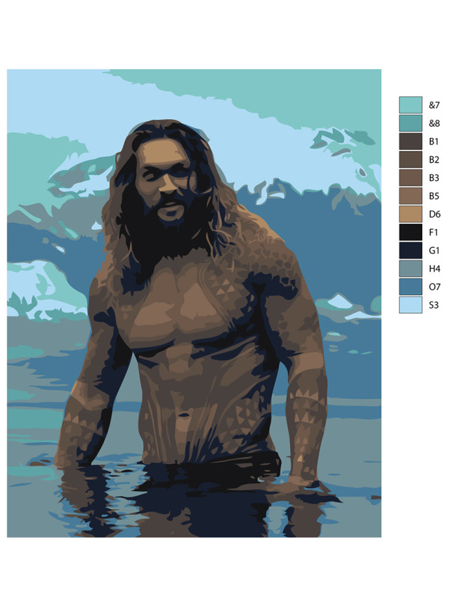 Raqamlar bo&amp;#039;yicha rasm &amp;quot;Aquaman&amp;quot;