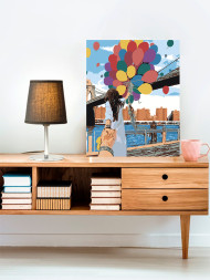 Картина по номерам &amp;quot;Девушка с шариками&amp;quot;