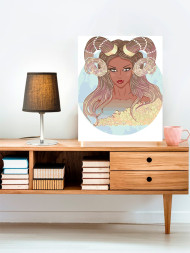 Картина по номерам &amp;quot;Девушка с рогами&amp;quot;