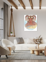 Картина по номерам &amp;quot;Девушка с рогами&amp;quot;