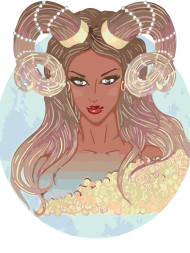 Картина по номерам &amp;quot;Девушка с рогами&amp;quot;