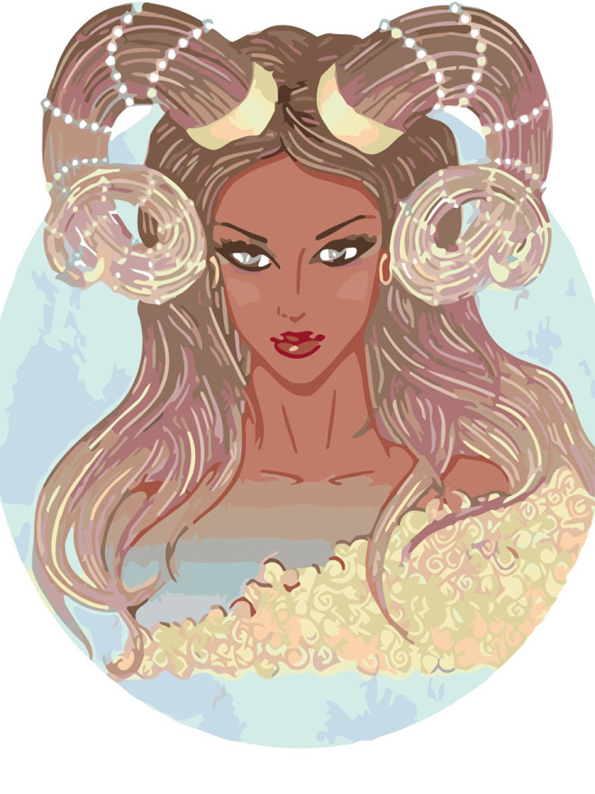 Картина по номерам &amp;quot;Девушка с рогами&amp;quot;