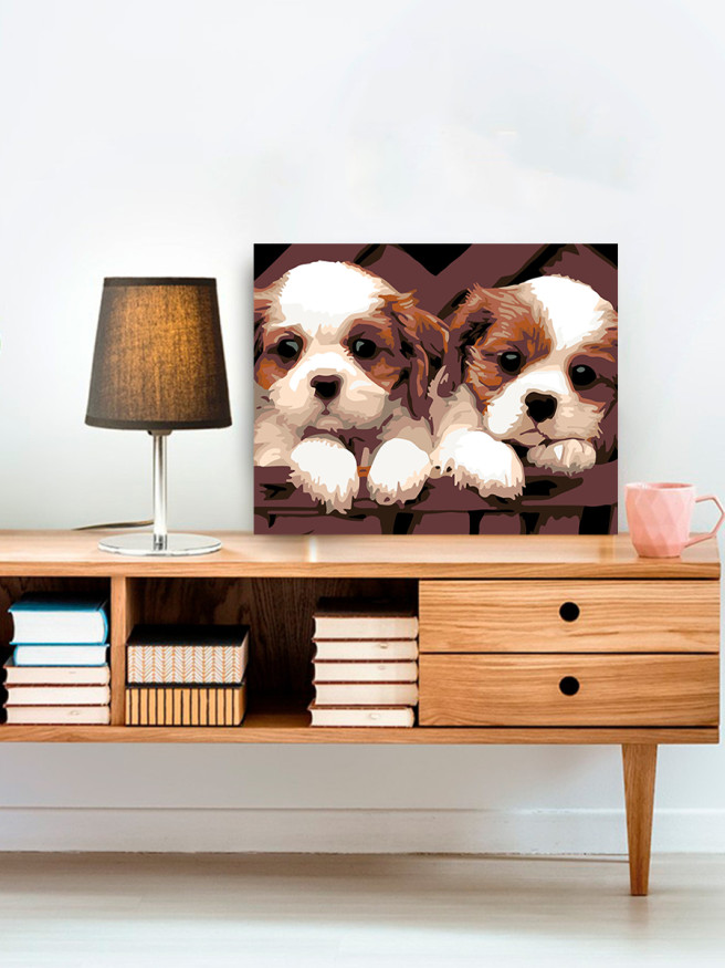 Raqamlar bo&amp;#039;yicha rasm &amp;quot;Ikki it&amp;quot;