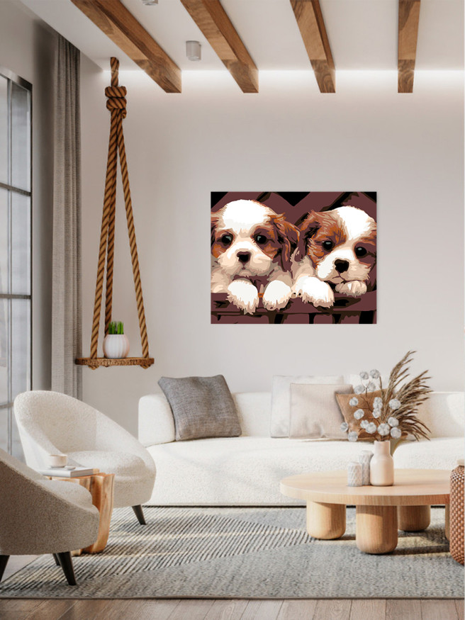 Raqamlar bo&amp;#039;yicha rasm &amp;quot;Ikki it&amp;quot;