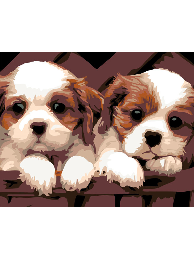 Raqamlar bo&amp;#039;yicha rasm &amp;quot;Ikki it&amp;quot;